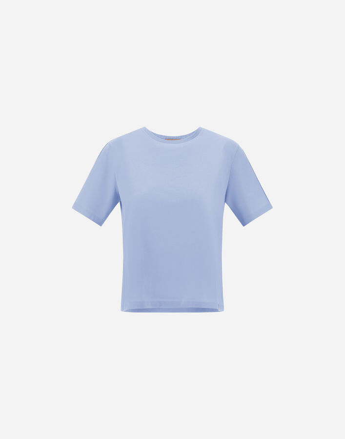 Herno RESORT T-SHIRT IN HEAVYWEIGHT COTTON JERSEY Light Blue JG00067DR520069004