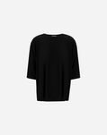 Herno RESORT T-SHIRT IN PLEATED JERSEY Black JG00056DR521099300