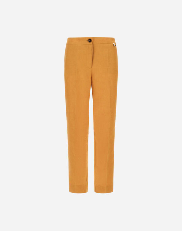 Herno TROUSERS IN PURE&nbsp;LINEN Mustard PT000204D171573820
