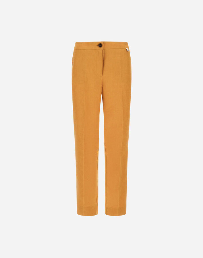 Herno TROUSERS IN PURE&nbsp;LINEN Mustard PT000204D171573820