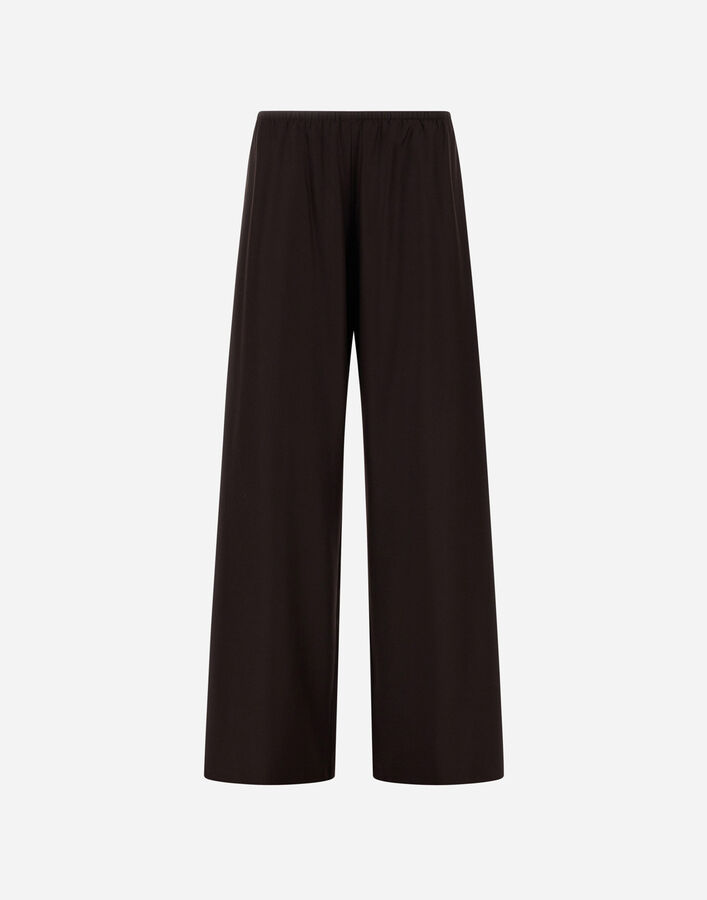 Herno WOOL AND SILK TROUSERS Dark Chocolate PT000145D335418810