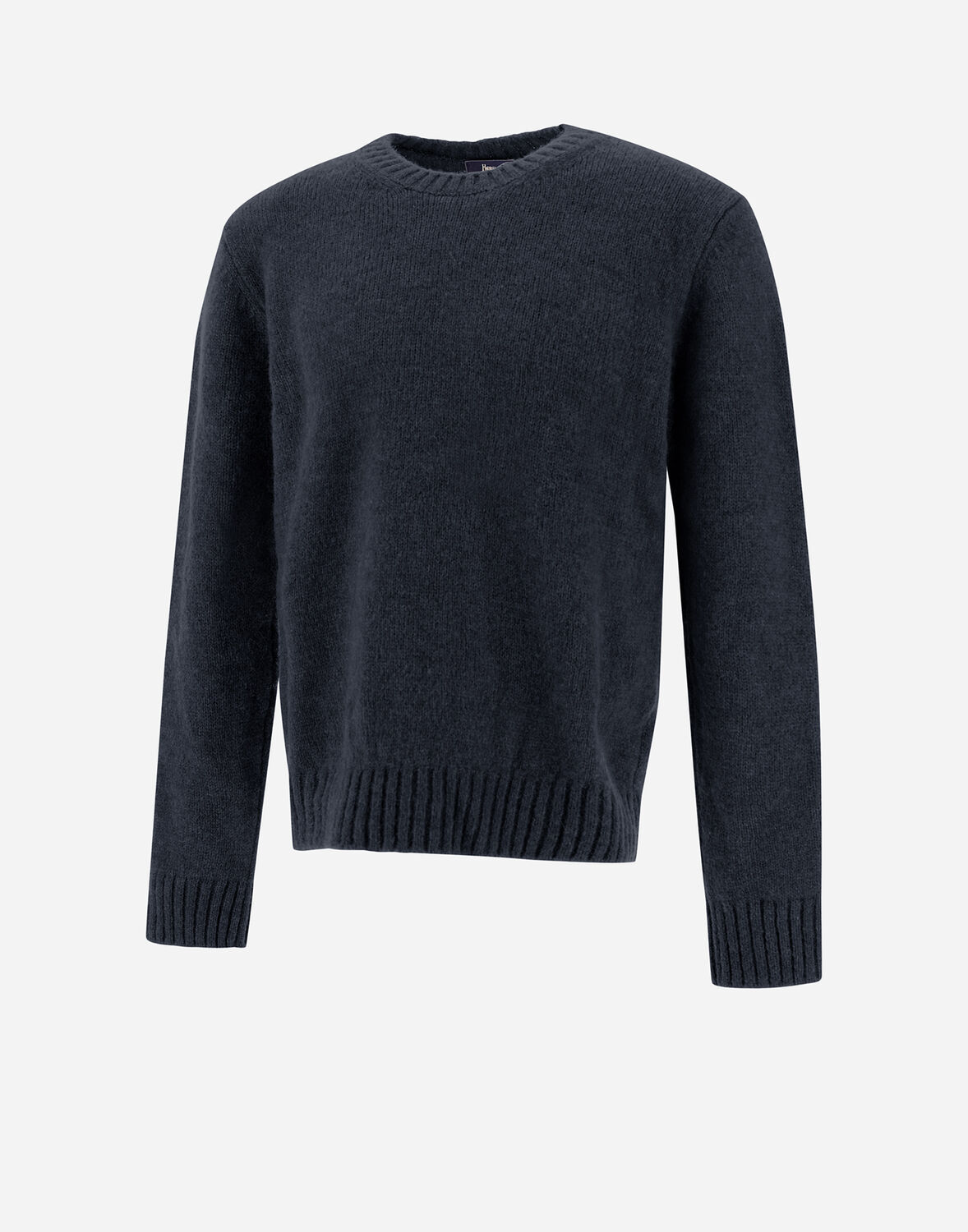 Herno プレーン アルパカ ウール ニットトップス In Navy Blue