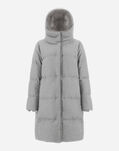 Herno CASHMERE, SILK AND LADY FAUX FUR PARKA Light Grey PI001801D380879410