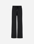 Herno TROUSERS IN RIBBED WOOL CASHMERE Black PT0001DNW702559300