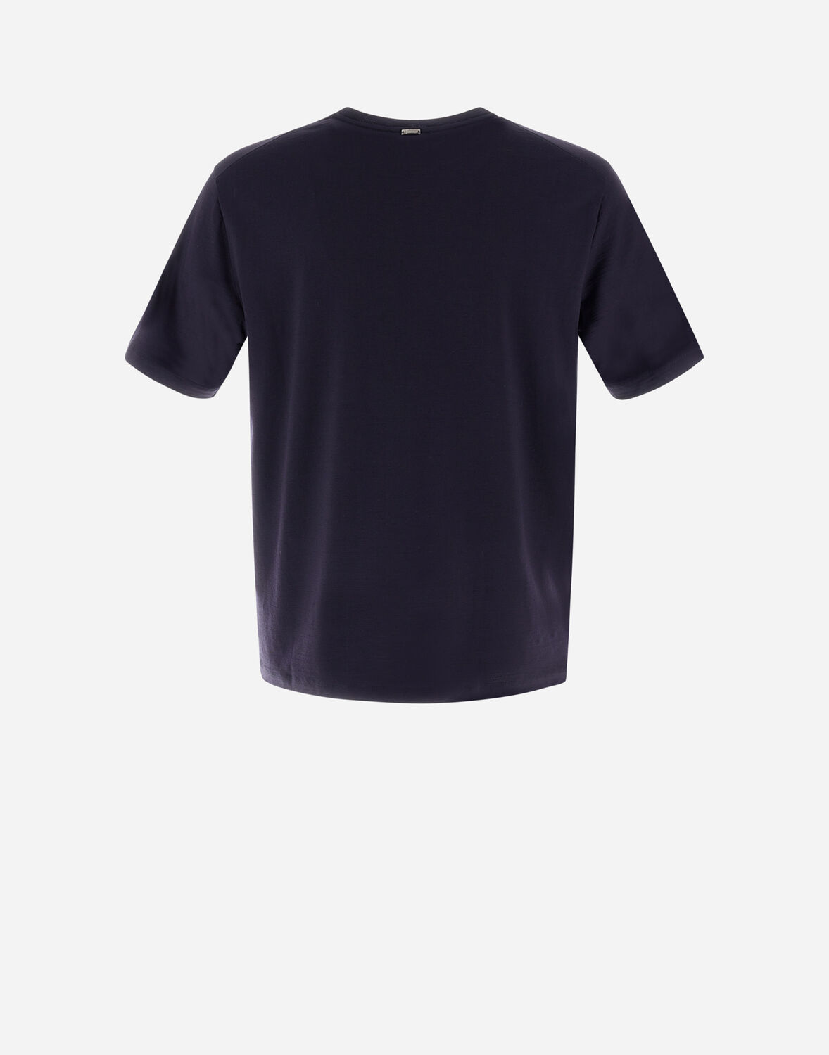 Herno Men Navy Blue Round Neck Logo T-shirt, M Luxury T-shirts For Men Darveys