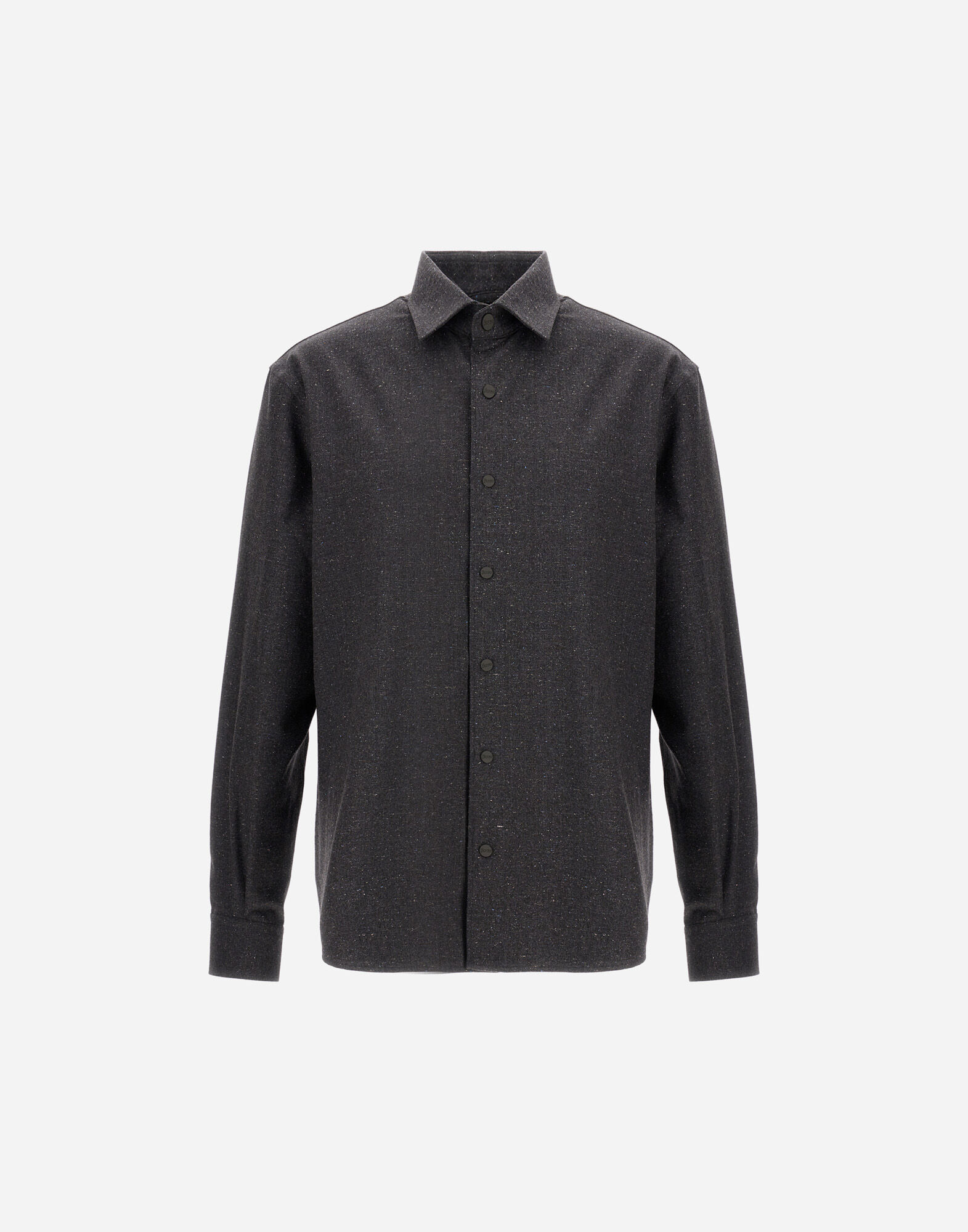 RESORT SHIRT IN WOOL KNICKERBOCKER in Iron for Men | Herno®