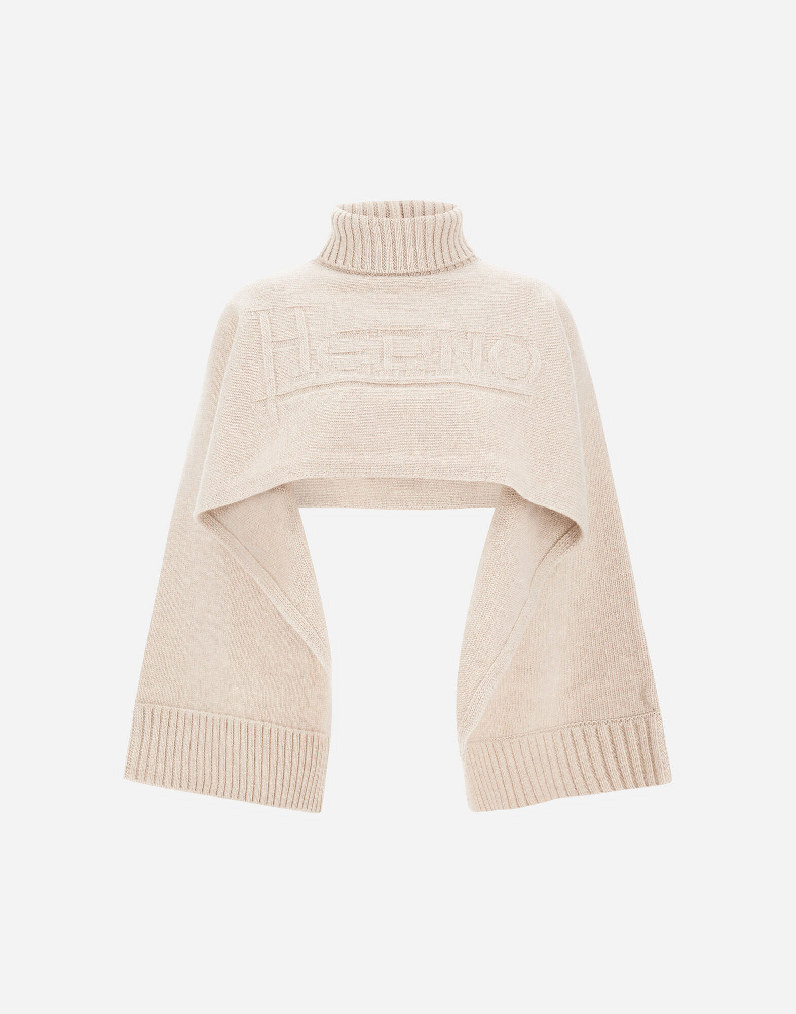 新品同様★現行Herno★上質ツイードウールコート★ゆったりポンチョ風シルエット ☆WOOLポンチョ風コート | 【Q】ひたちなか(www.Qshop.jp)の