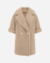 Herno MELANGE TEDDY DOUBLE-BREASTED COAT Chantilly GC000492D127351983