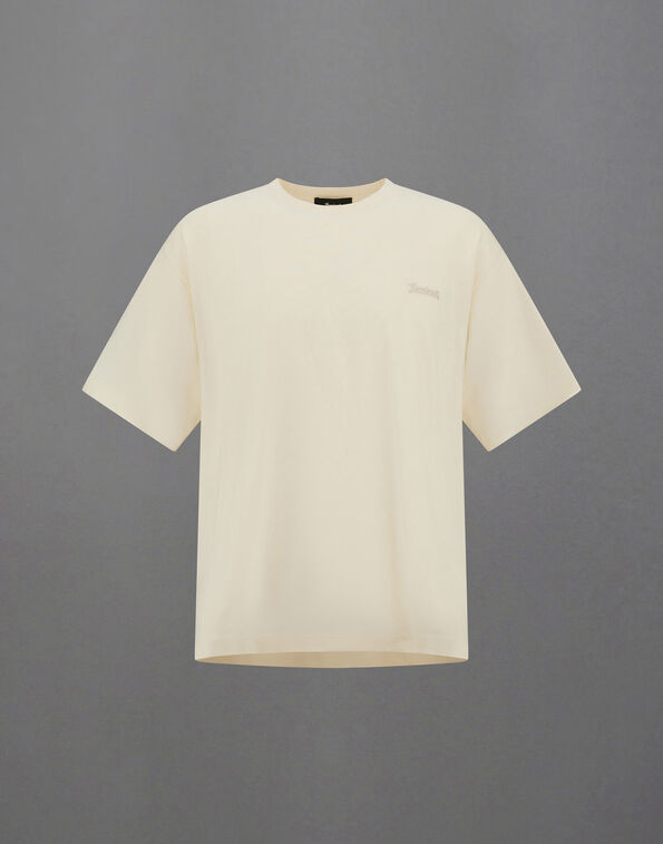 Herno LAMINAR PRINTED T-SHIRT IN COMPACT JERSEY Ivory JG00079UL520001200