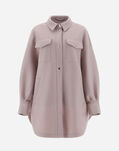 Herno RESORT SHIRT IN LIGHT BOILED WOOL Lilac GC00053DR333724025