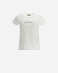 Herno INTERLOCK JERSEY T-SHIRT WITH RHINESTONES White JG0013D520091000