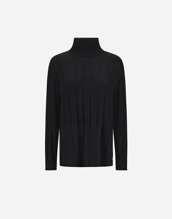 Herno SWEATER IN RIBBED PURE CASHMERE Black ML0003DNW710469300