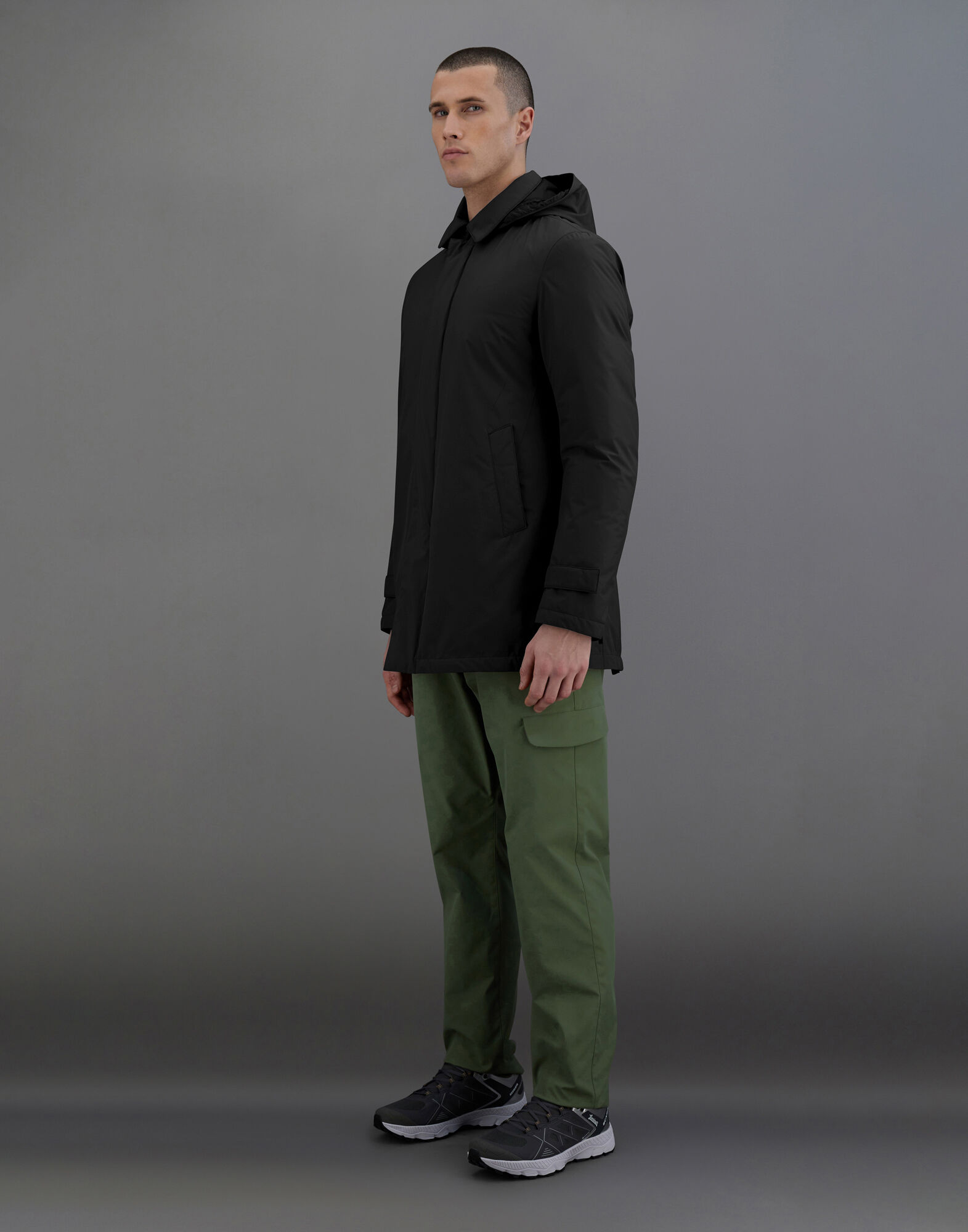 CARCOAT LAMINAR IN 2 LAYERS GORETEX in Nero da Uomo | Herno®