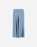 Herno RESORT SKIRT IN ENVERS SATIN Midnight Teal GN00011DR127279123