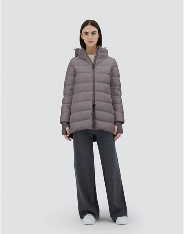 レディース ナイロンシャモニー Aシェイプ コート グレー | Herno  