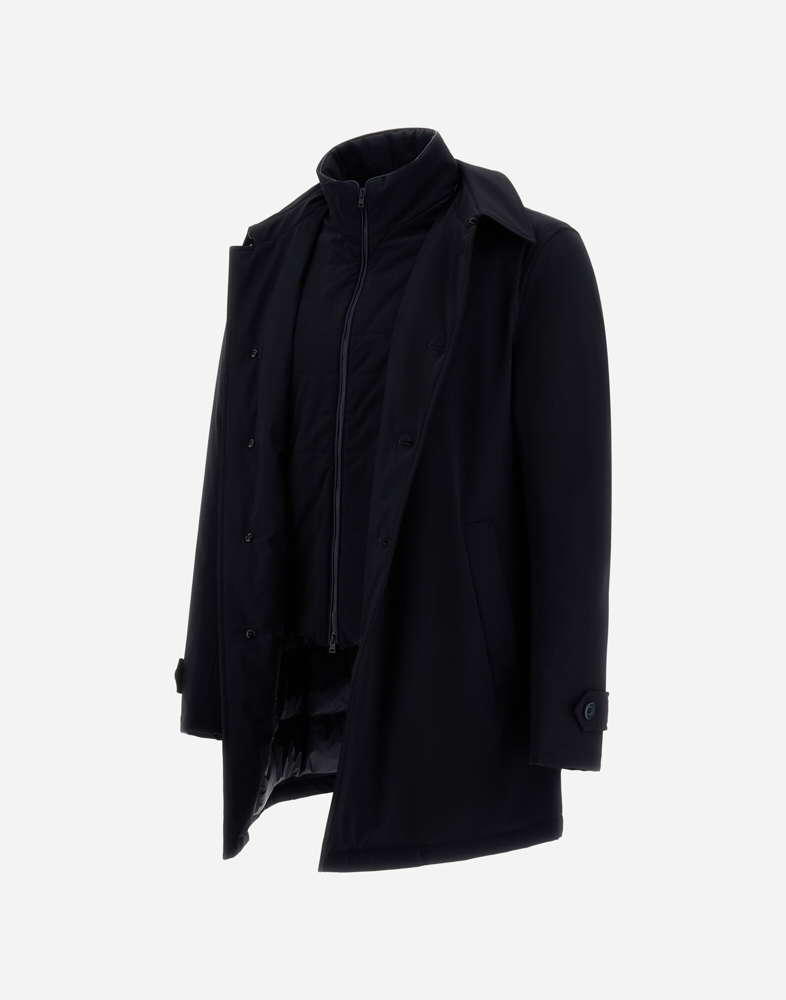 メンズ ワシントン レインコート ネイビーブルー | Herno® (ヘルノ)