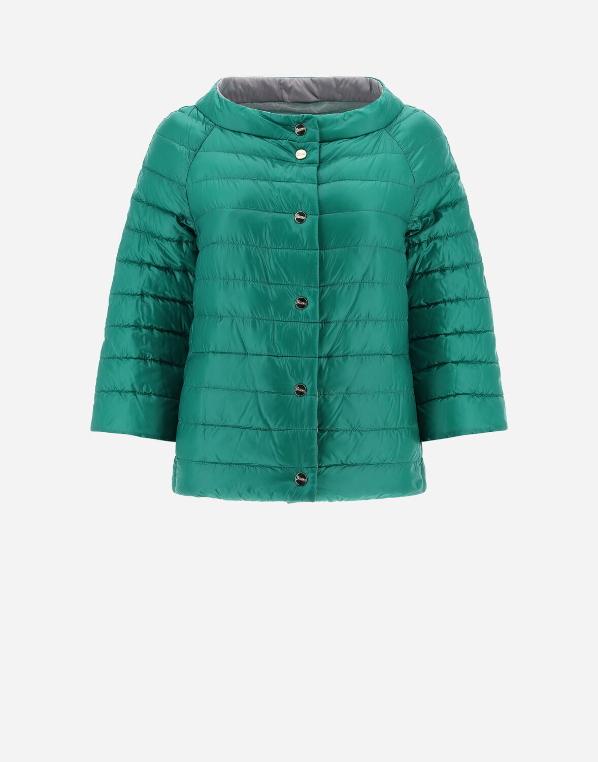 Shop Herno Reversible Bicolor Nylon Ultralight Cape In Jolly Green