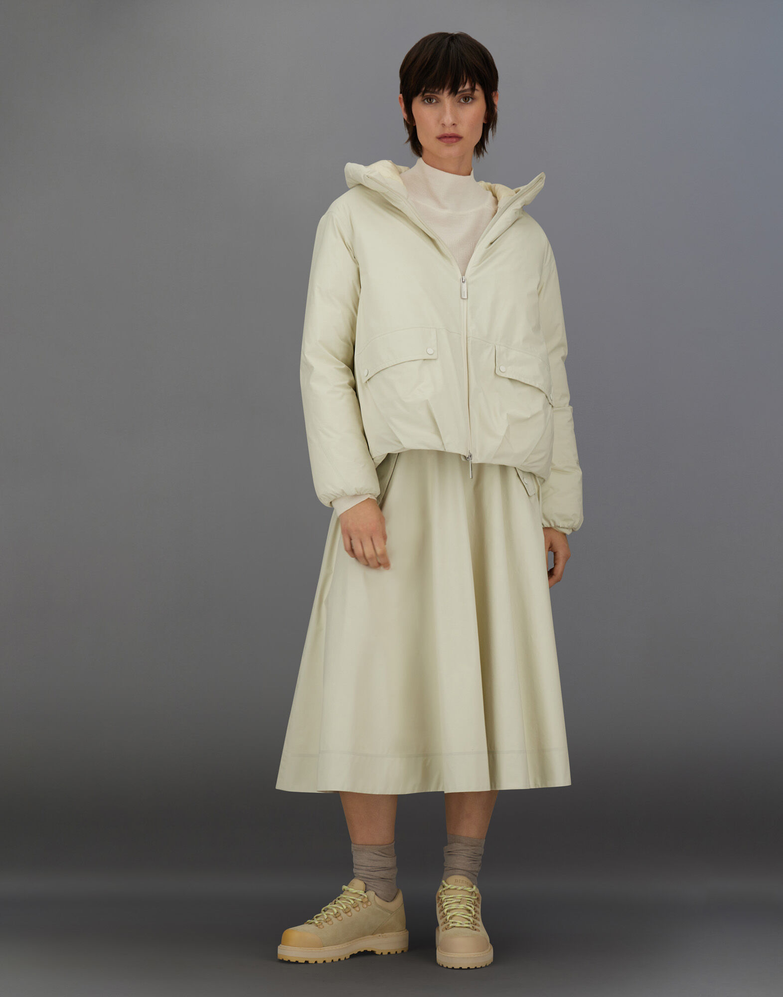 LAMINAR HOODED JACKET IN 2L GORE-TEX in Cream | Herno®