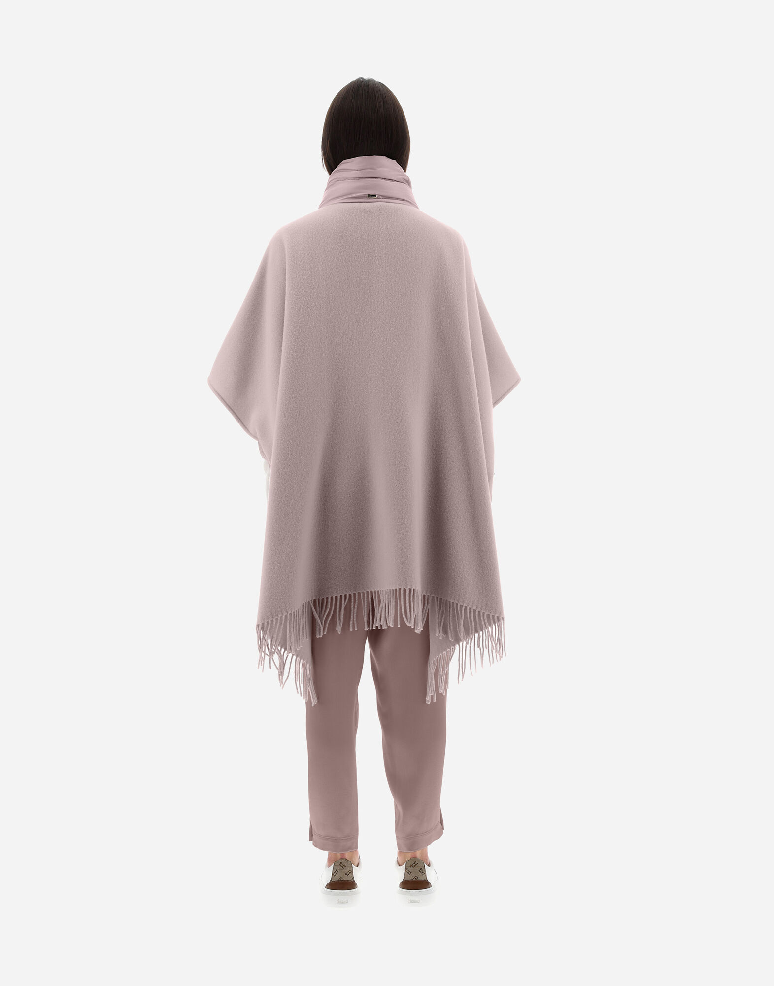 RESORT PONCHO IN WARMY & NYLON ULTRALIGHT in Lilac for Women | Herno®