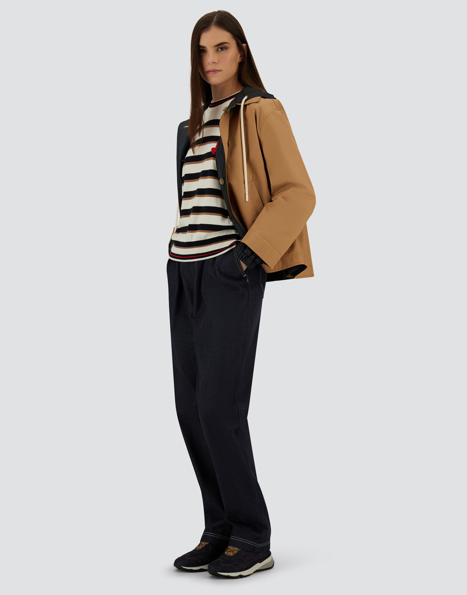 REVERSIBLE JACKET IN DEAN in Camel/Blue for Women | Herno®