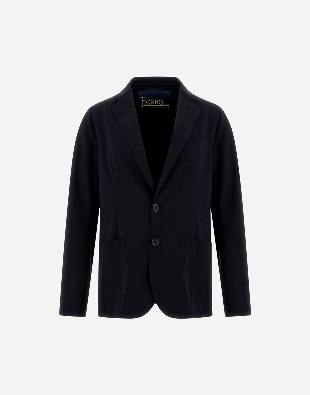 Herno Plain Single-breasted Tailored Blazer In Black
