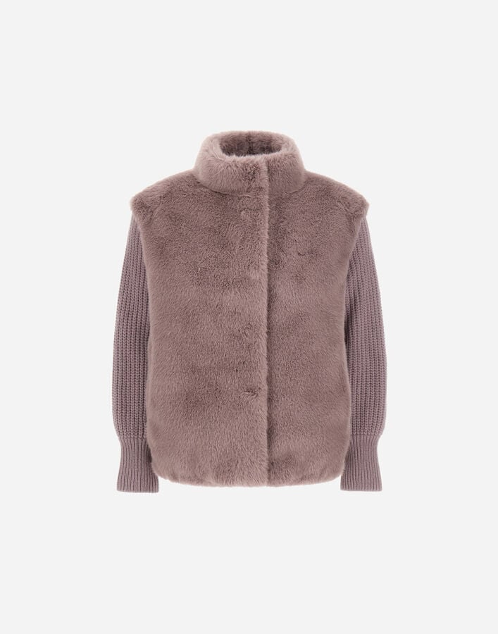 Herno RESORT FAUX MINK FUR JACKET Light Lilla GC00072DR126244400