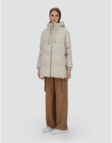 レディース カシミヤ シルク モノグラム Aシェイプ シャンティイ 