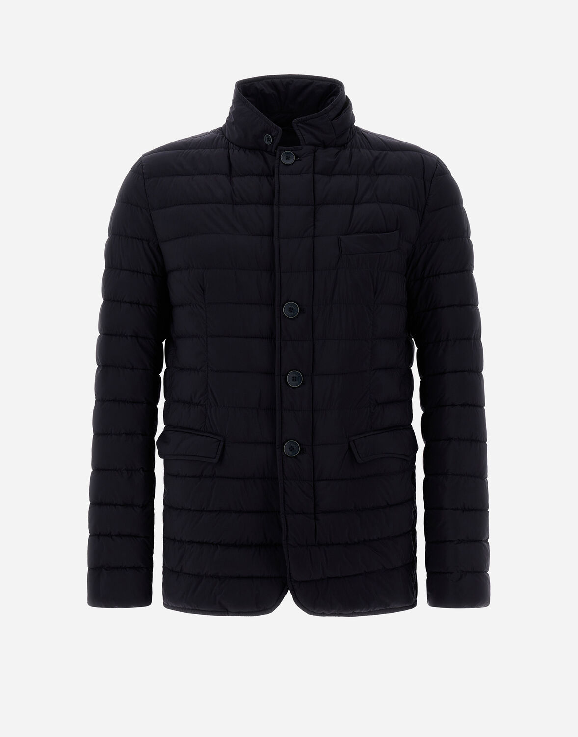 Herno Quilted Down Jacket Casual Jackets And Parka Blue In Black
