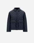 Herno QUILTED CAPE IN NYLON CHAMONIX Navy Blue GI000320D12004Z9200