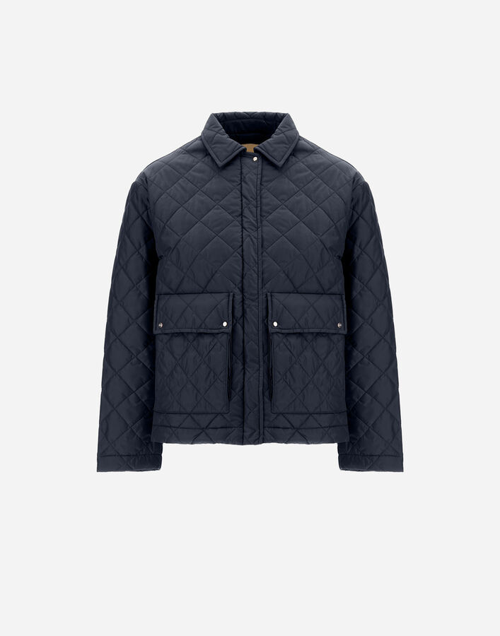 Herno QUILTED CAPE IN NYLON CHAMONIX Navy Blue GI000320D12004Z9200