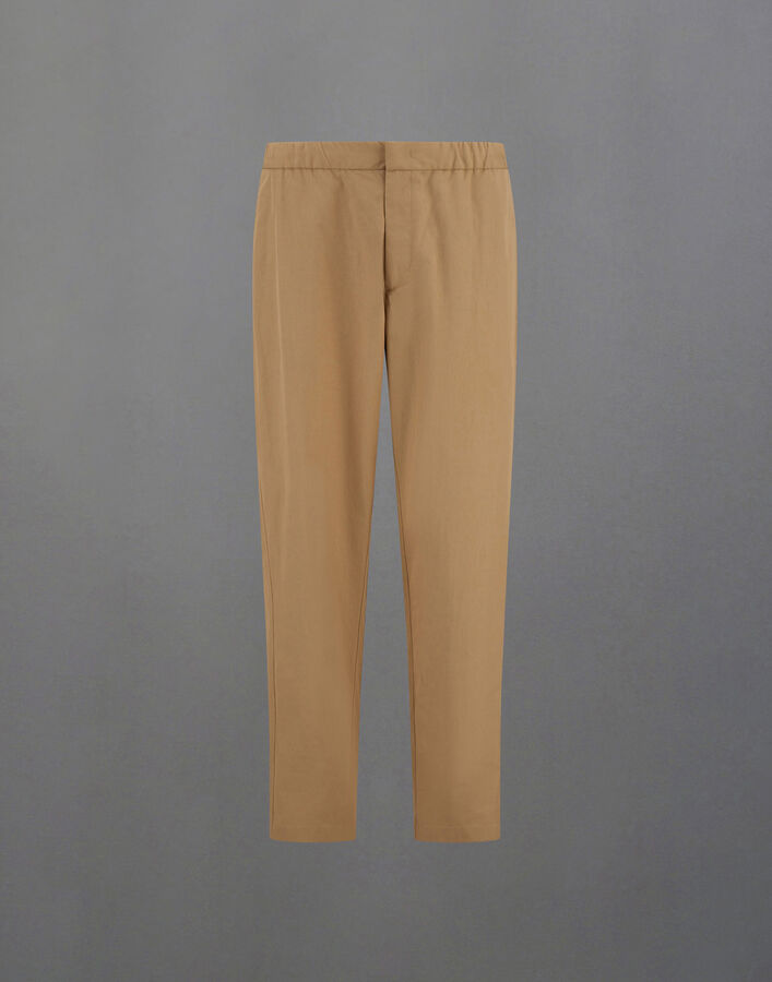 Herno LAMINAR BARREL-FIT TROUSERS IN COMFORT TECH TWILL Camel PT00076UL132852154