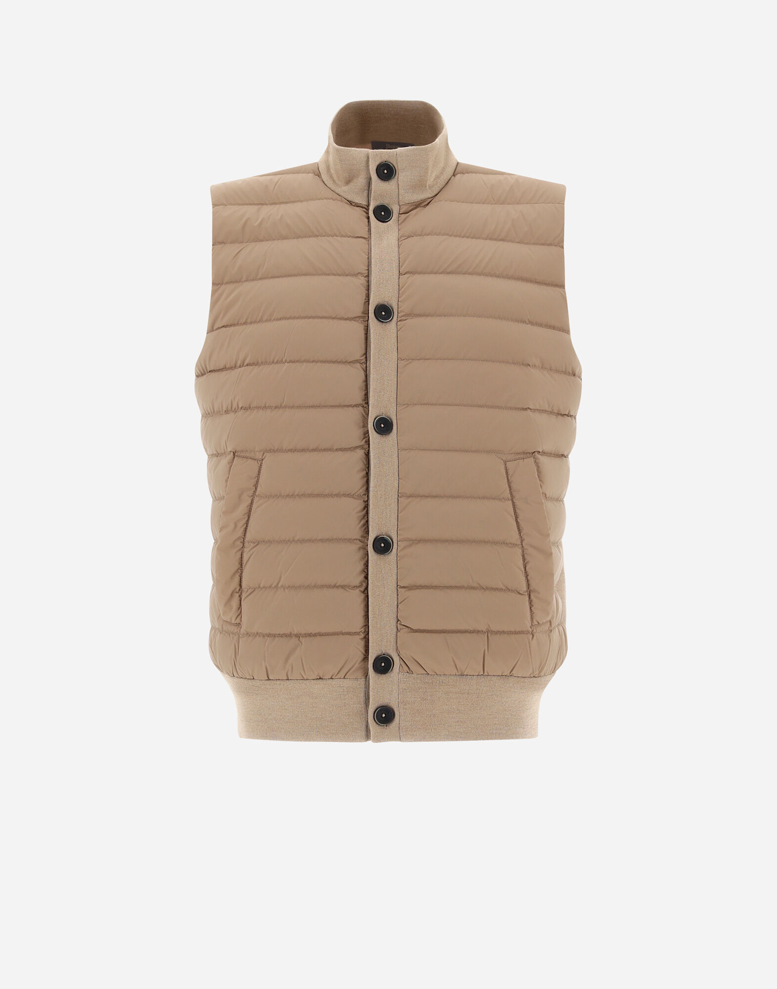 WAISTCOAT IN SILK WOOL NUAGE in Camel White for Men Herno