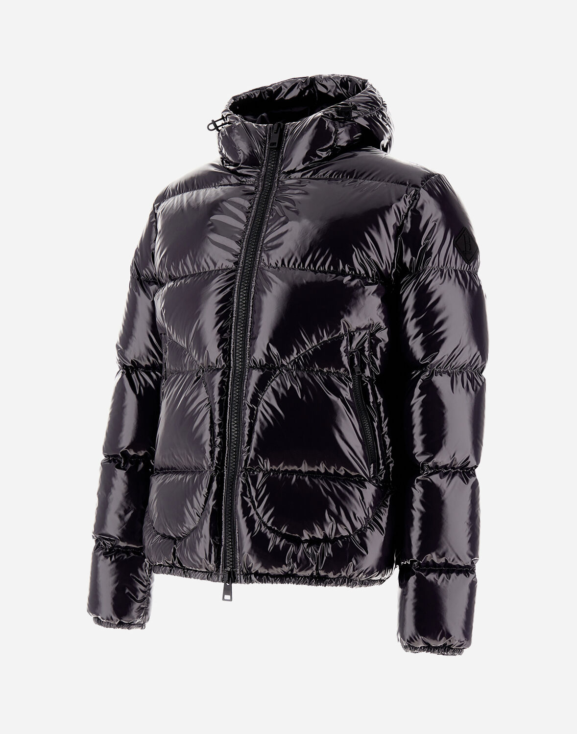 Herno Quilted Down Jacket With Double Zipper In Iron