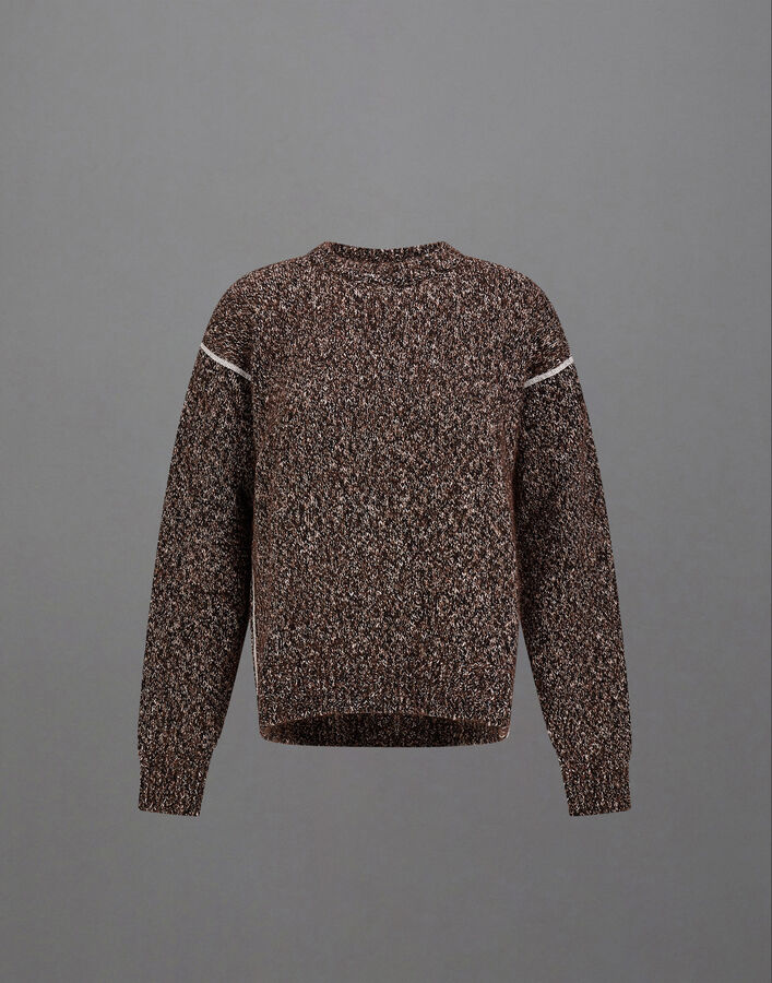 Herno LAMINAR JUMPER IN MOULIN&Eacute; KNIT Black MG00014DL703789300