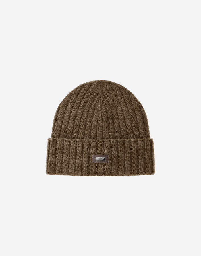 Herno ENGLISH RIB CASHMERE BEANIE Light Military BER00058U710507730