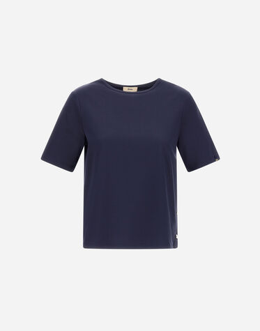 T-SHIRT IN EVER COTTON INTERLOCK AND MONOGRAM LUREX in Blue for 