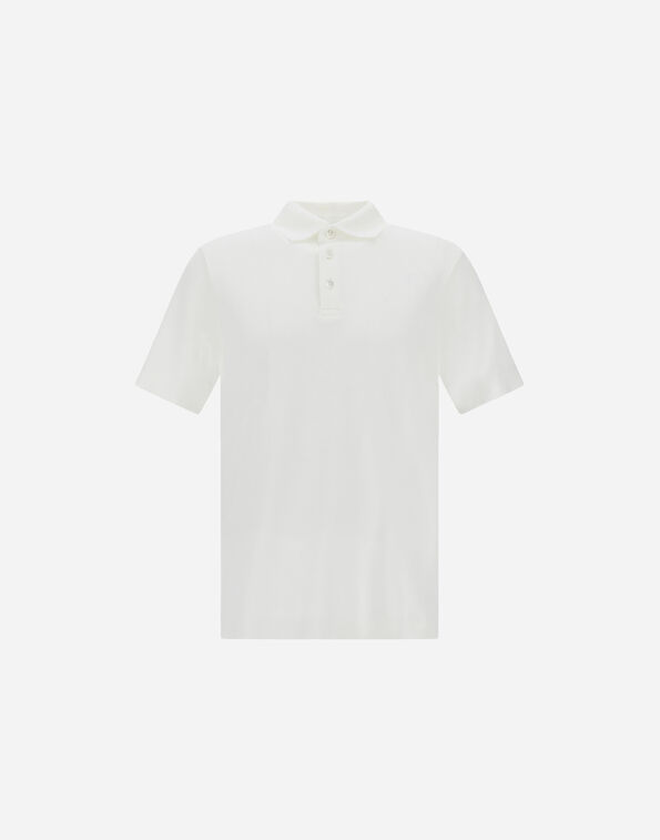 Herno JERSEY KNIT EFFECT POLO SHIRT White JPL00125U520591000
