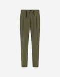 Herno LIGHT COMFORT STRETCH WOVEN TROUSERS Green PT000155U12773S7400