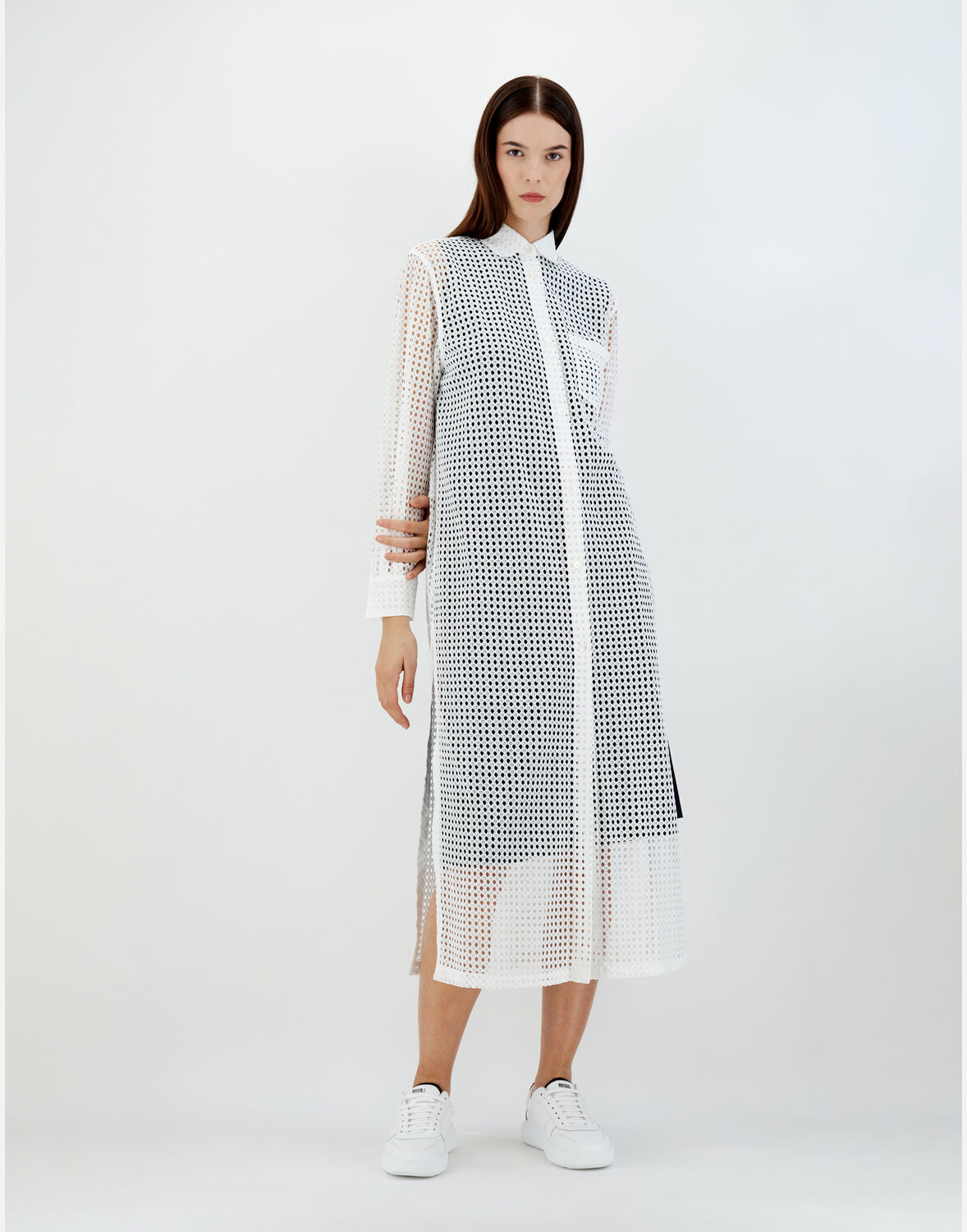 Herno Spring Lace ＆ Ecoage トレンチコート In White