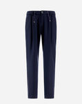 Herno TROUSERS IN NEW BUSINESS Navy Blue PT000066U126359200