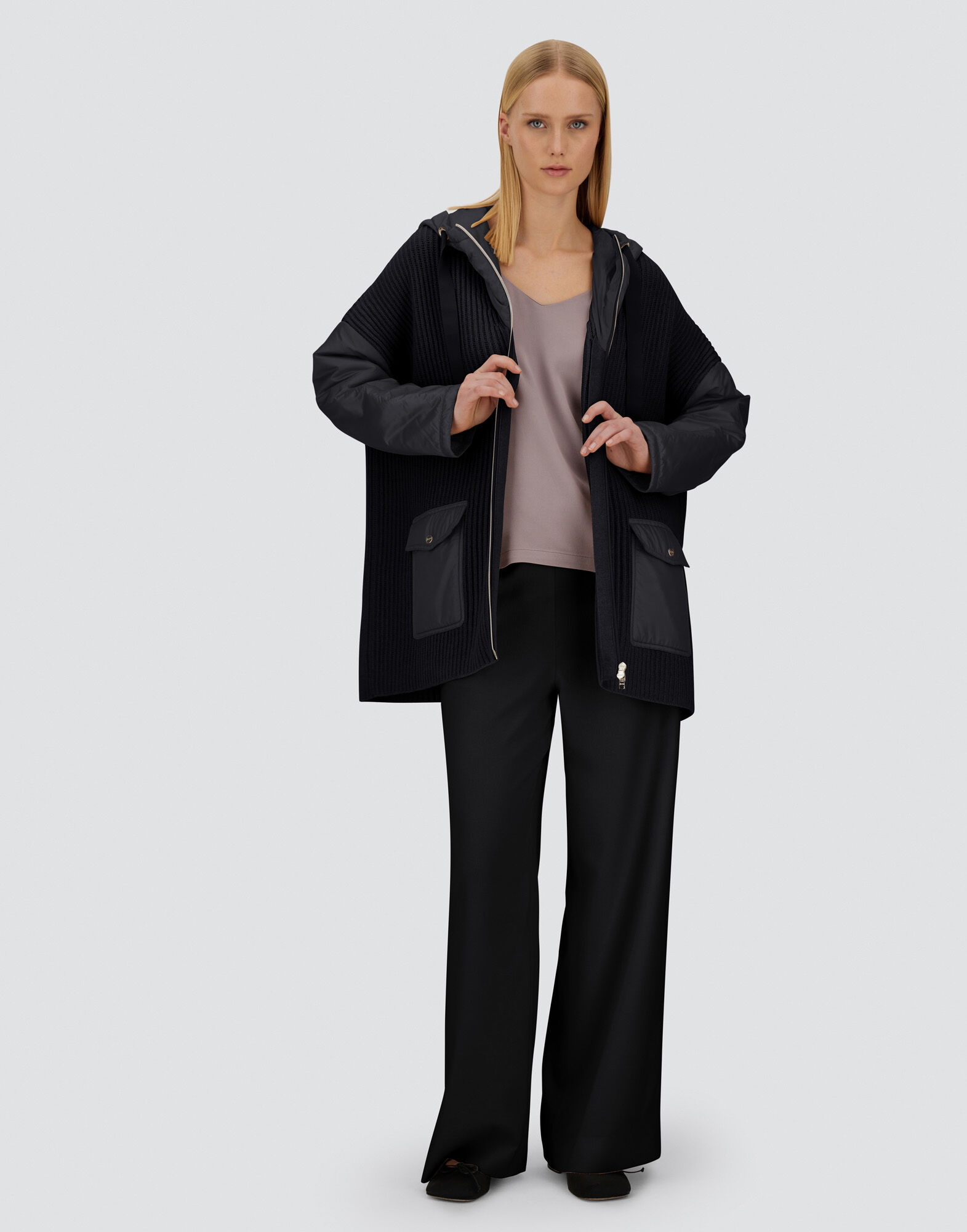 RESORT JACKET IN G.5 WOOL & NYLON ULTRALIGHT in Black for