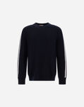 Herno RESORT SWEATER IN CARDED PURE WOOL Navy Blue MG00037UR702209200