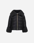 Herno JACKET IN NYLON ULTRALIGHT AND LADY ALTERNATIVE FUR Black PI000183G12017Z9300
