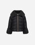 Herno JACKET IN NYLON ULTRALIGHT AND LADY ALTERNATIVE FUR Black PI000183G12017Z9300