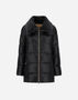 Herno A-SHAPE JACKET IN NYLON ULTRALIGHT AND LADY ALTERNATIVE FUR Black PI002140D12017Z9300