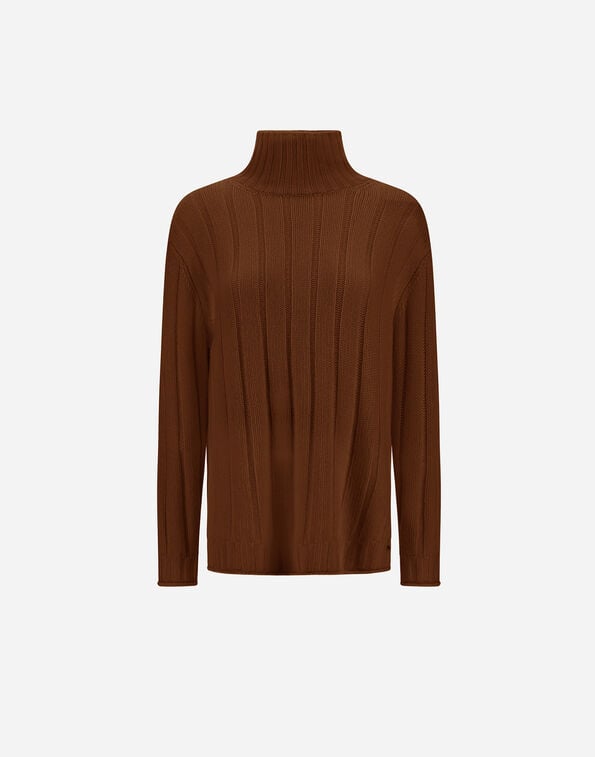 Herno SWEATER IN RIBBED PURE CASHMERE Leather ML0003DNW710462240