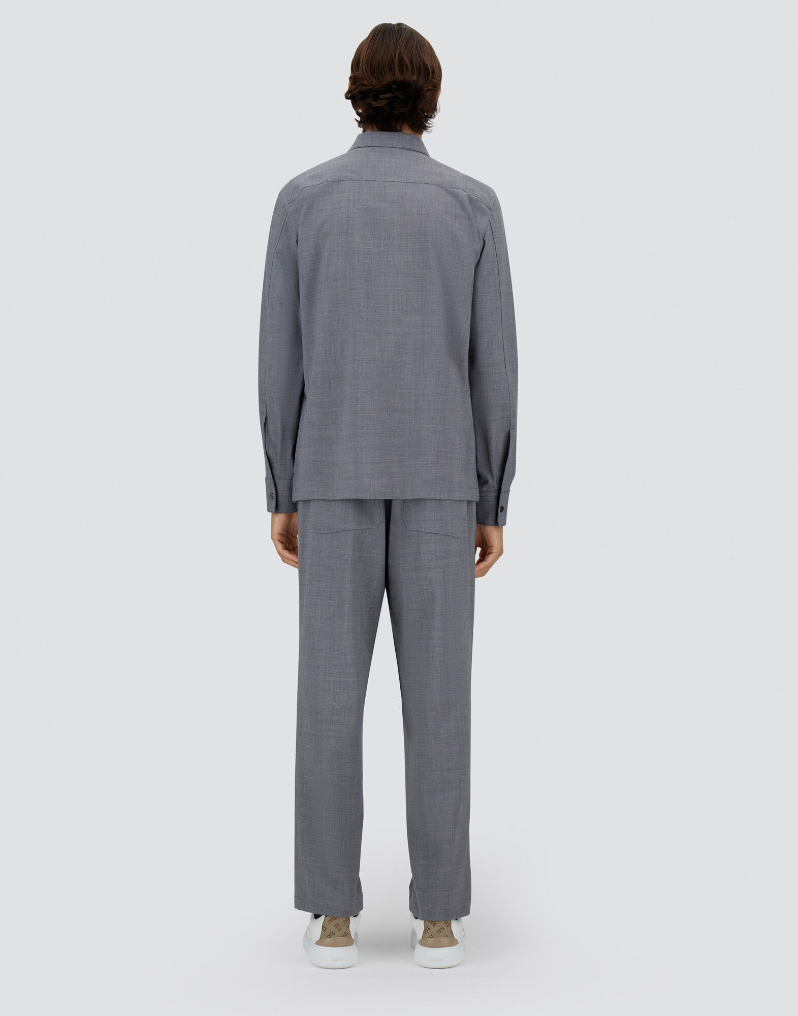 メンズ ライト ウール ブレンド シャケット グレー | Herno