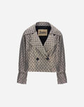 Herno JACKET IN MONOGRAM LUREX Golden/Blue GA000300D127038192