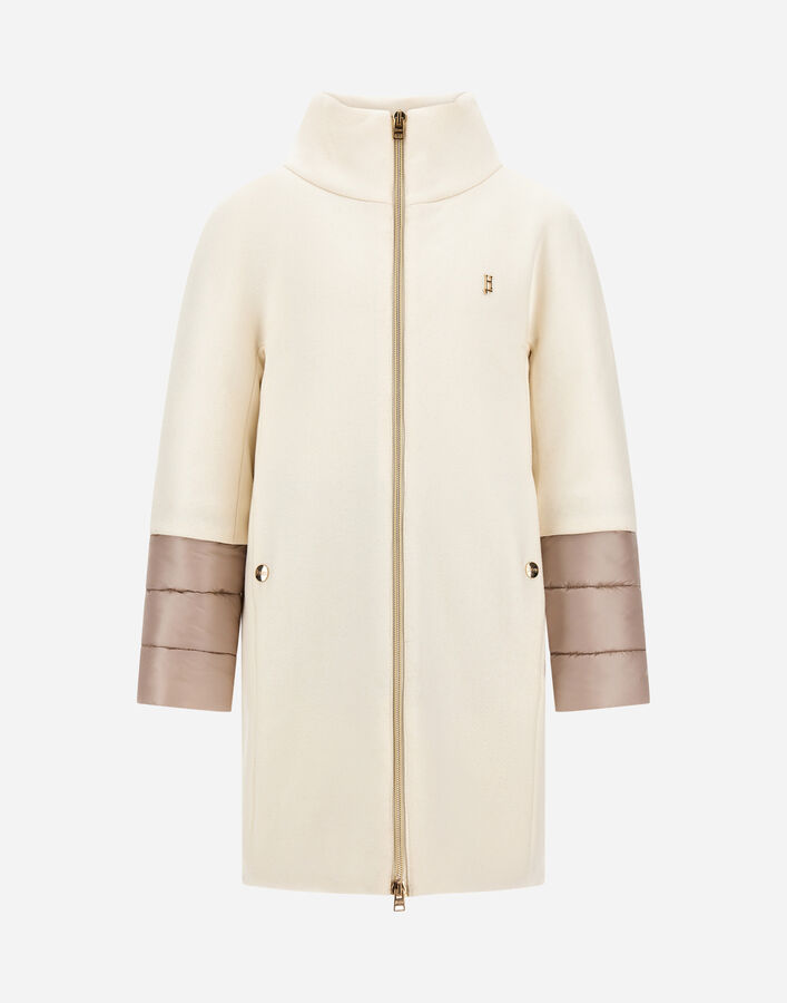 Herno COAT IN ECOWOOL AND NYLON ULTRALIGHT White CA000014G333441000