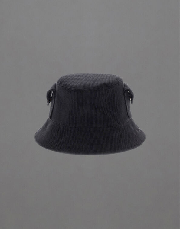 Herno LAMINAR BUCKET HAT IN WASHED TECH-CORDUROY Black BER0035UL128949300